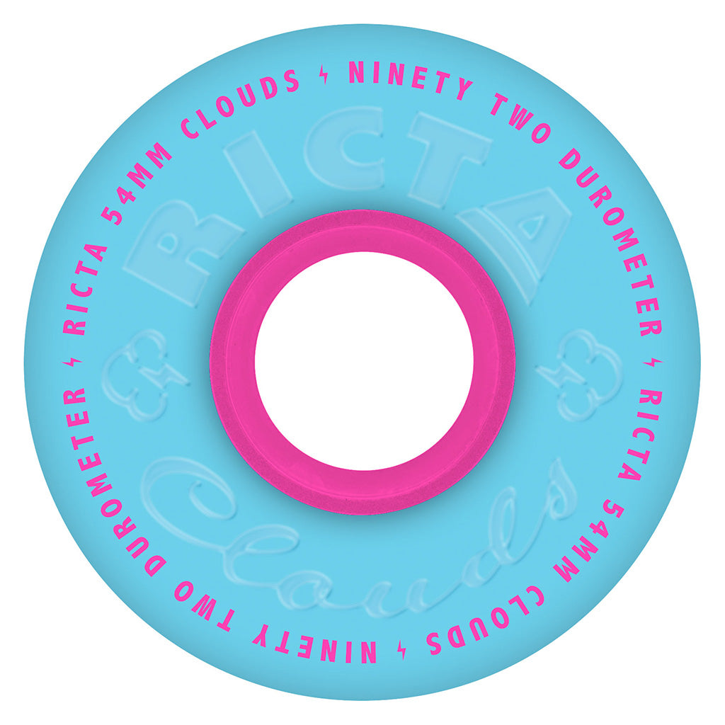 54mm Clouds Blue Pink 92a Ricta Wheels