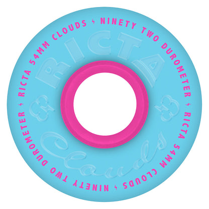 54mm Clouds Blue Pink 92a Ricta Wheels
