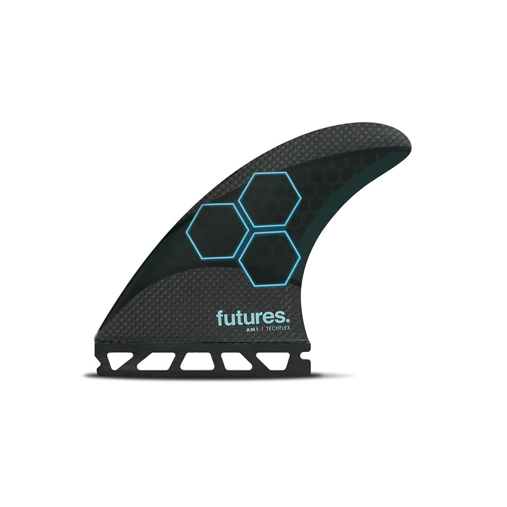 Futures Fins - AM1 Techflex Thruster - Black/Blue - Seaside Surf Shop 