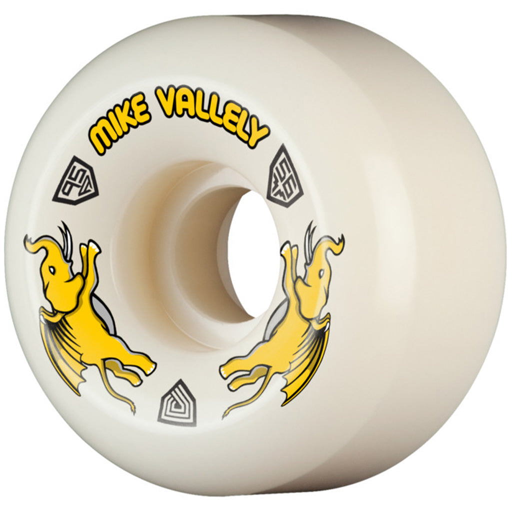 Powell Peralta Mike Vallely Pro Dragons 95A - V6 Symmetrical Shape - Medium Ride Patch - 56mm x 36mm 95A V6 Skateboard Wheels 4pk