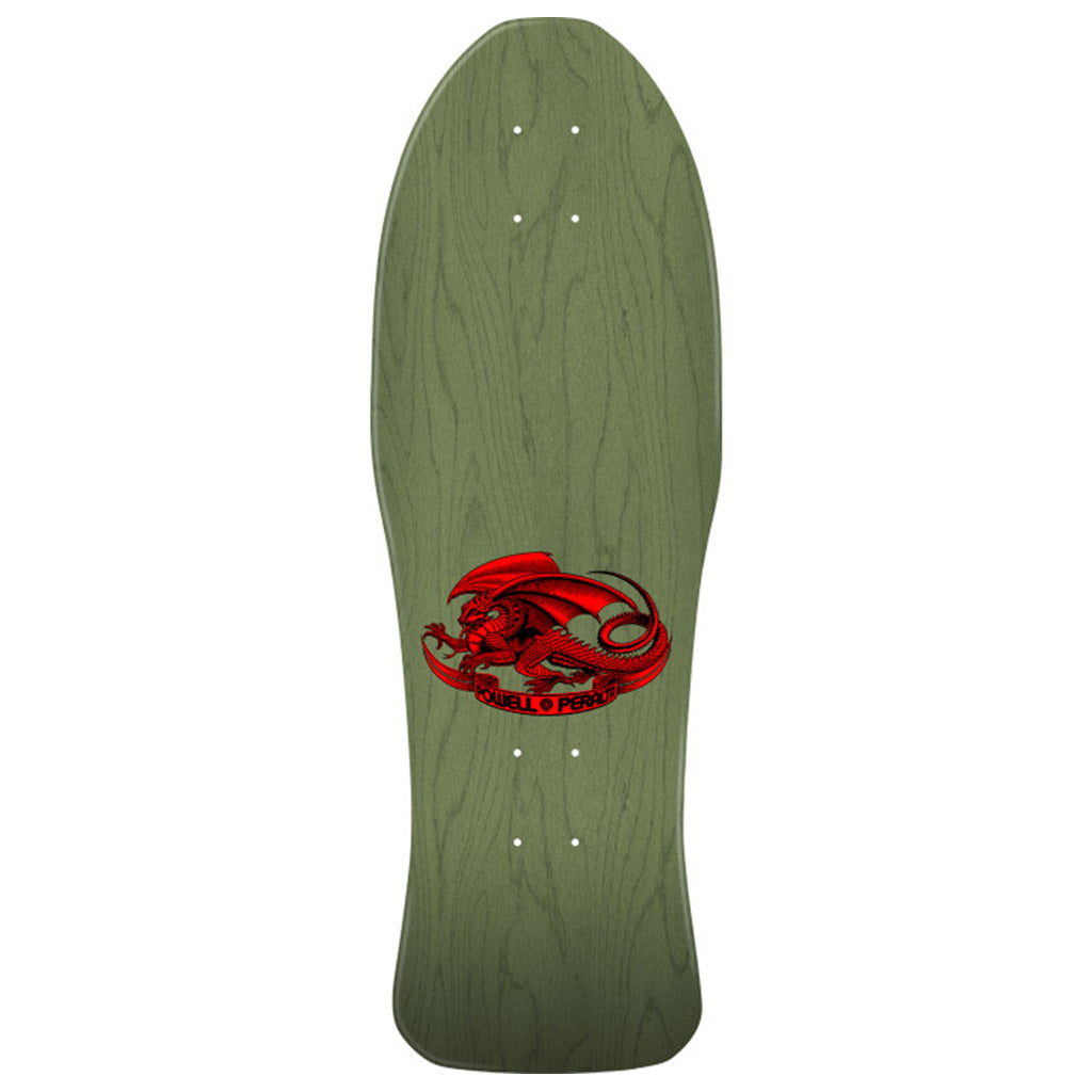 Powell Peralta Steve Caballero Chinese Dragon Reissue Skateboard Deck Sage Green - 10 x 30 - Seaside Surf Shop 