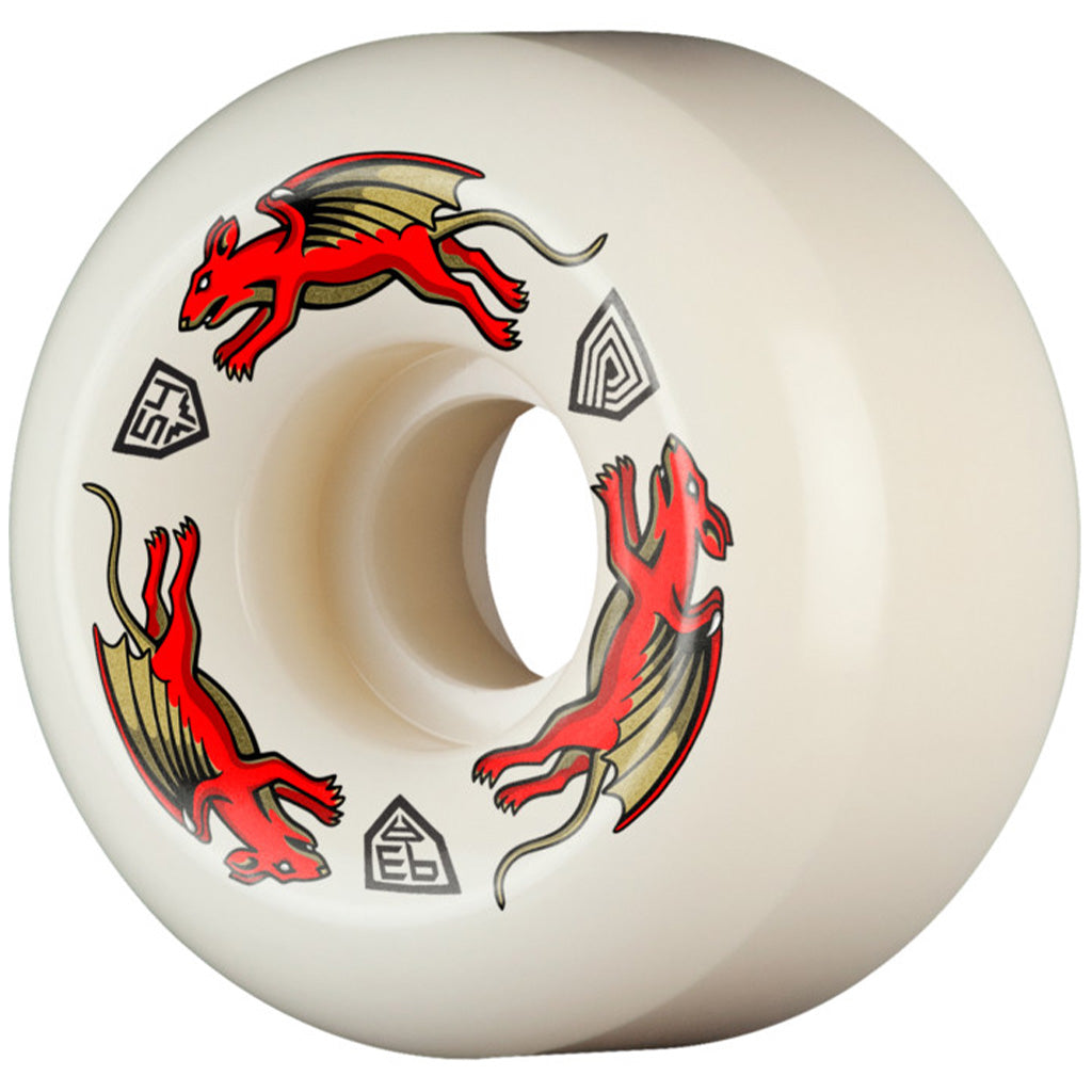 Powell Peralta Nano Rats 93A - AV6 Asymmetrical Shape - Medium Ride Patch - 54mm x 34mm 93A AV6 Skateboard Wheels 4pk
