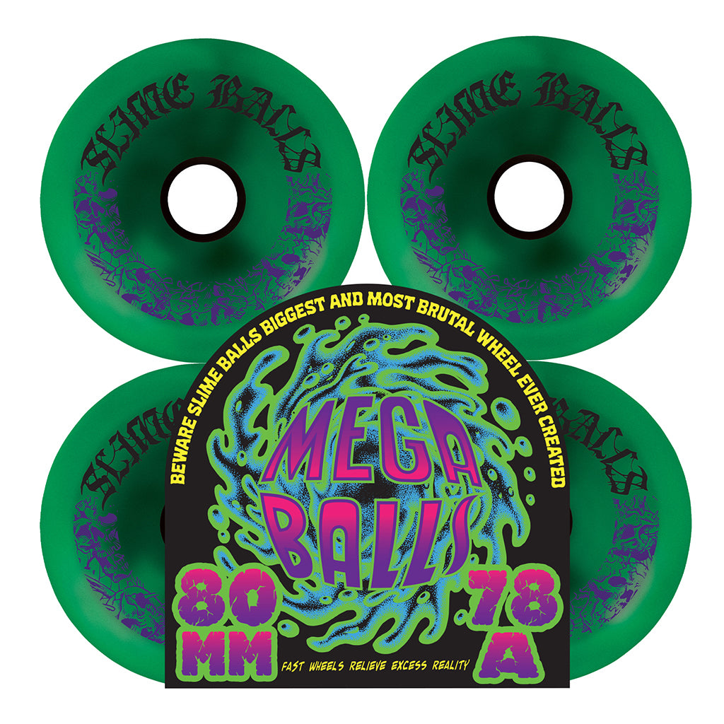 80mm  Mega Balls Metallic Green   78a Slime Balls Wheels