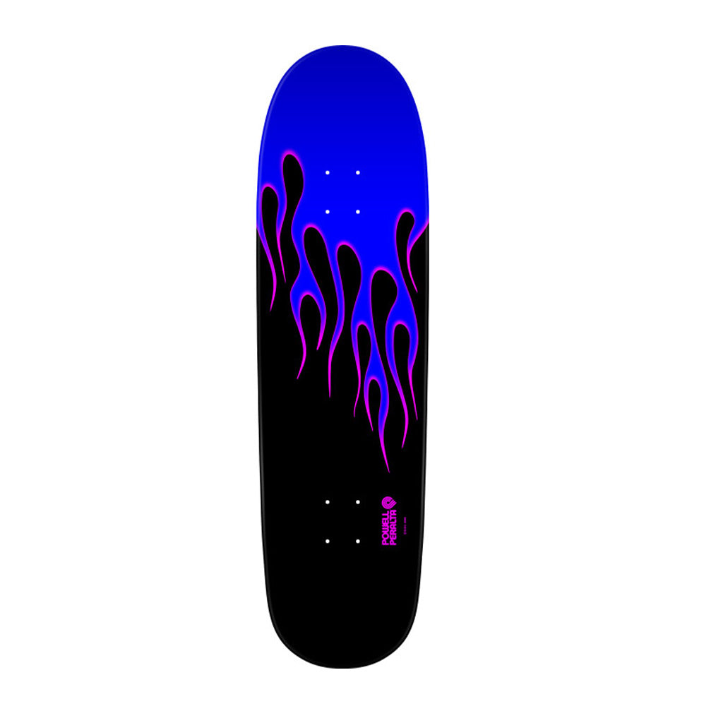 Powell Peralta NITRO Hot Rod Flames Skateboard 9.33&quot; Deck - Blue/Black - Seaside Surf Shop 