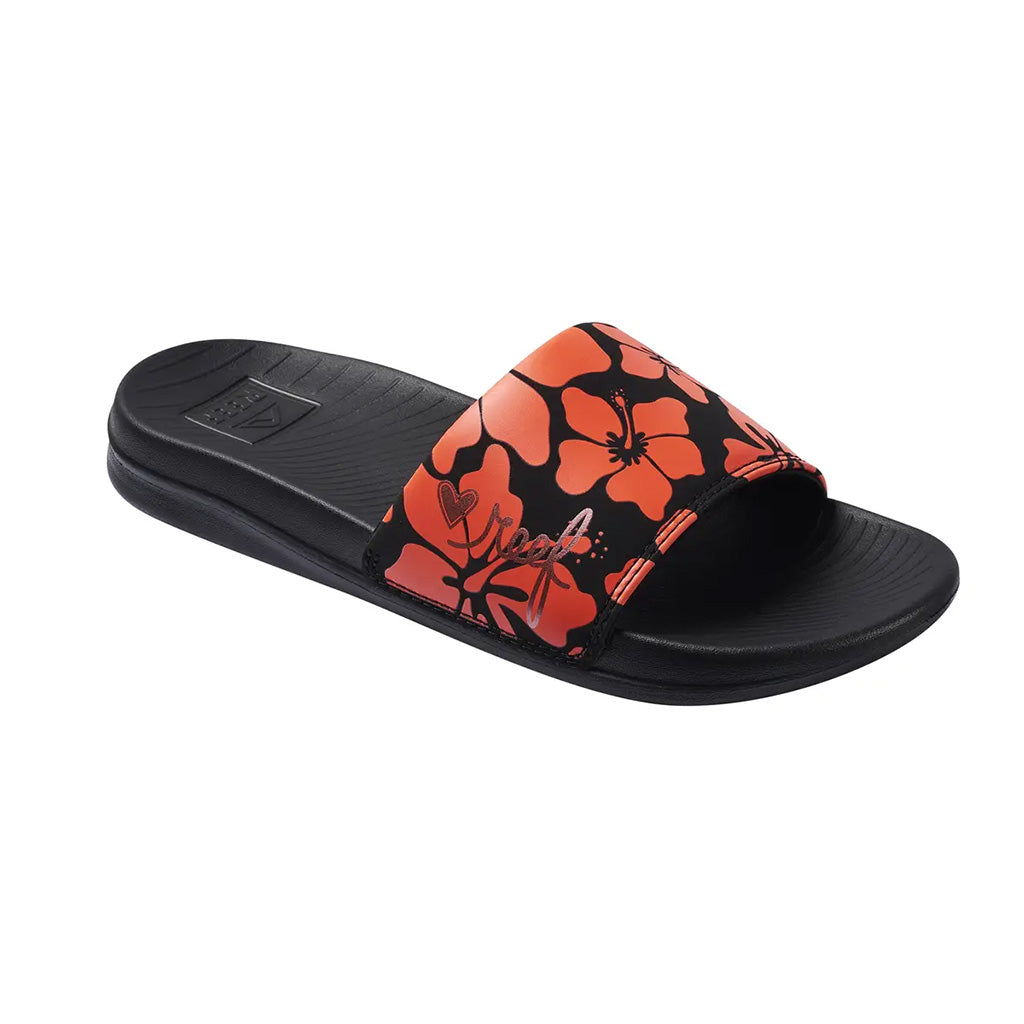 Reef Women's One Slide Sandal - Hibiscus - Seaside Surf Shop 