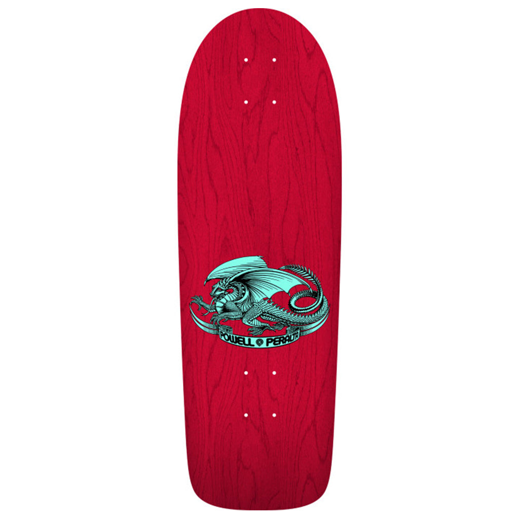 Powell Peralta OG Ray Rodriguez Skull &amp; Sword Reissue Skateboard Deck Red Stain - 10 x 30 - Seaside Surf Shop 