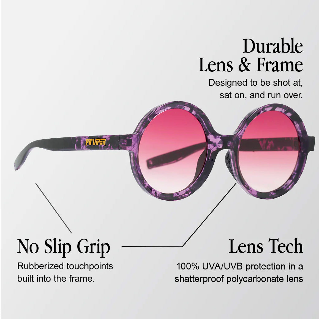 Pit Viper Sunglasses - The Port Tort Mooner - Rose Fade