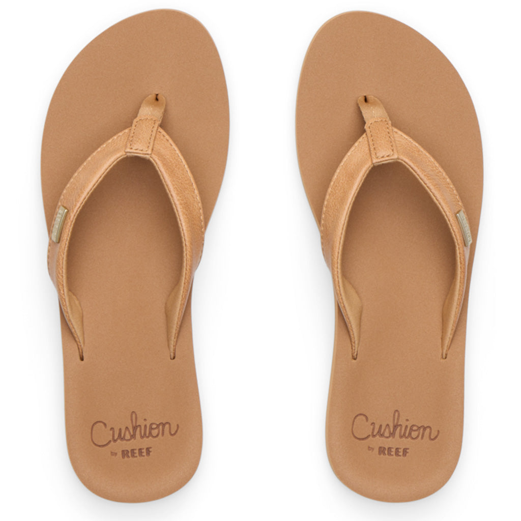Reef Womens Cushion Baja Sands Sandals - Almond