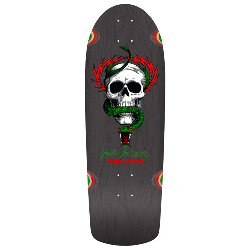 Powell Peralta Mike McGill Skull &amp; Snake Reissue Skateboard Deck Gray Stain - 10 x 30.125 - Seaside Surf Shop 