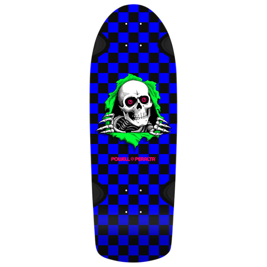 Powell Peralta OG Ripper Checker Reissue Skateboard Deck Blacklight - 10 x 30 - Seaside Surf Shop 