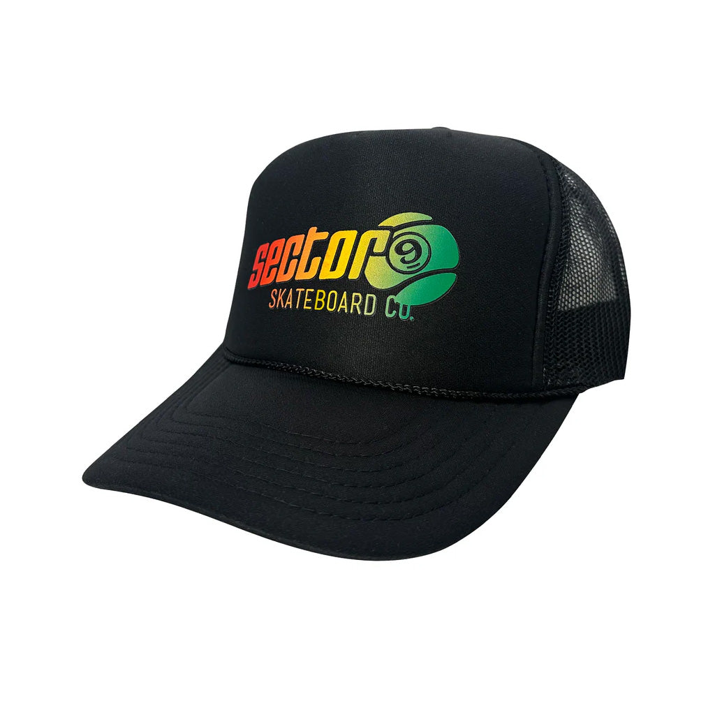 Sector 9  Logo Trucker Snapback Hat - Rasta