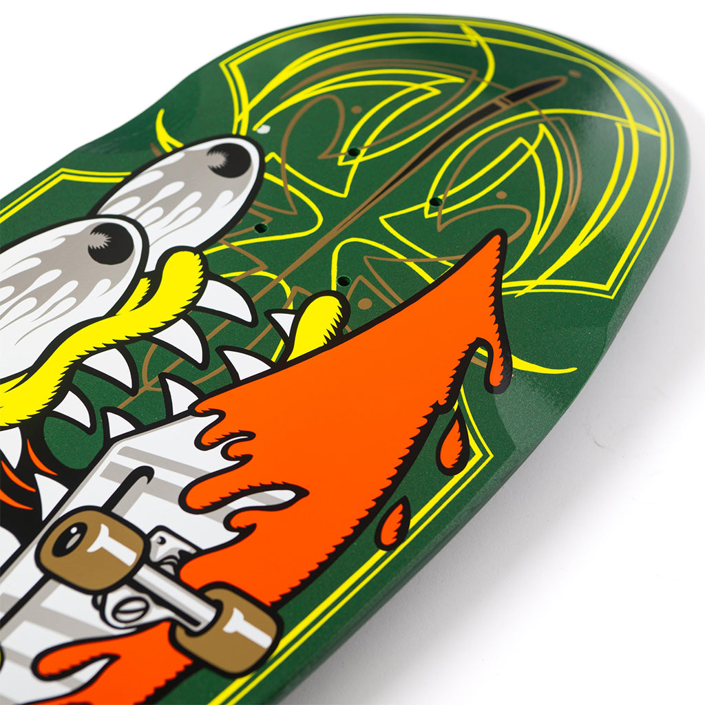 meeko！！ Meek Pinstripe Slasher Green Pro 9.23in x 31.67in Santa Cruz Decks