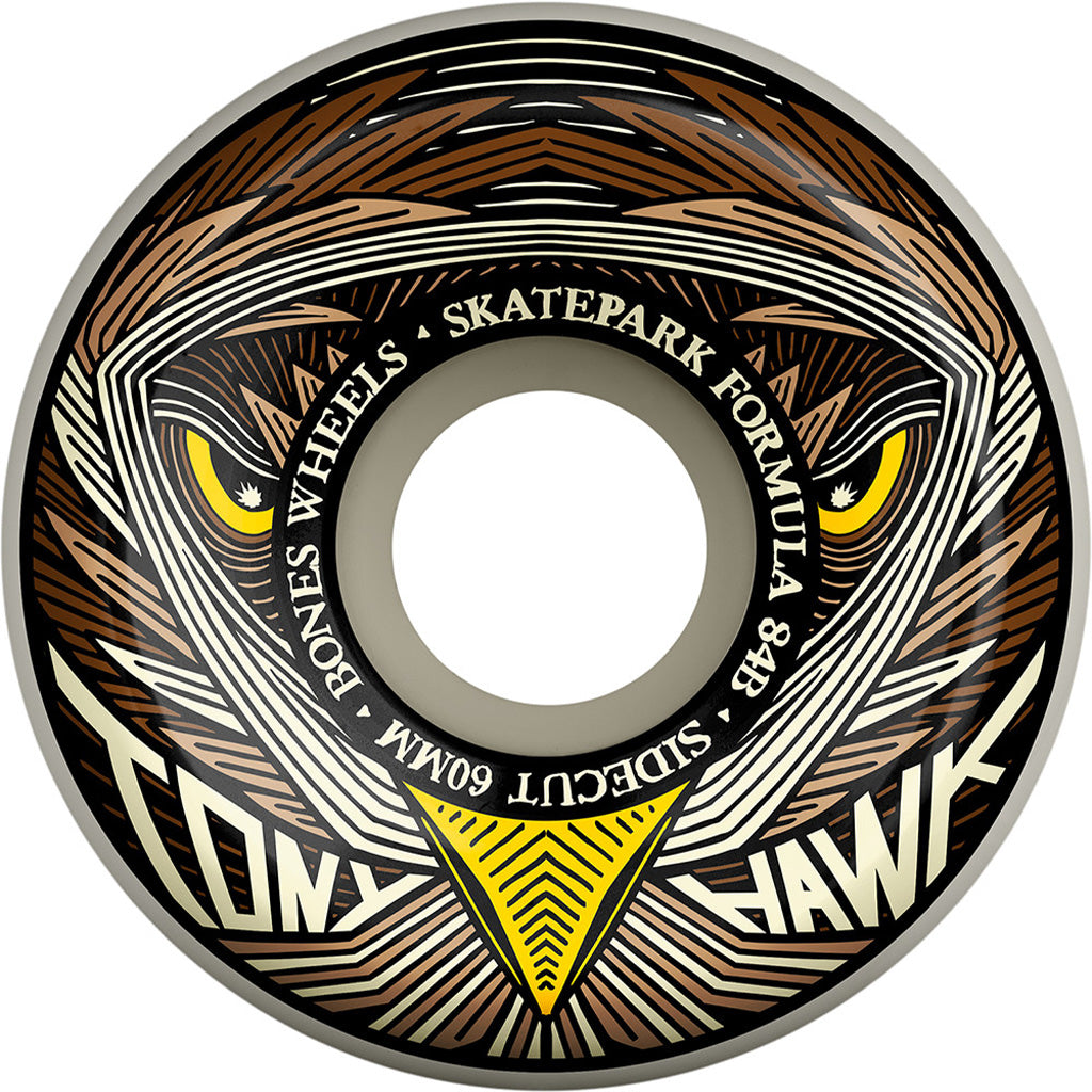 Bones Wheels PRO SPF Skateboard Wheels Hawk Night Hawk 60mm Sidecuts 84B 4pk