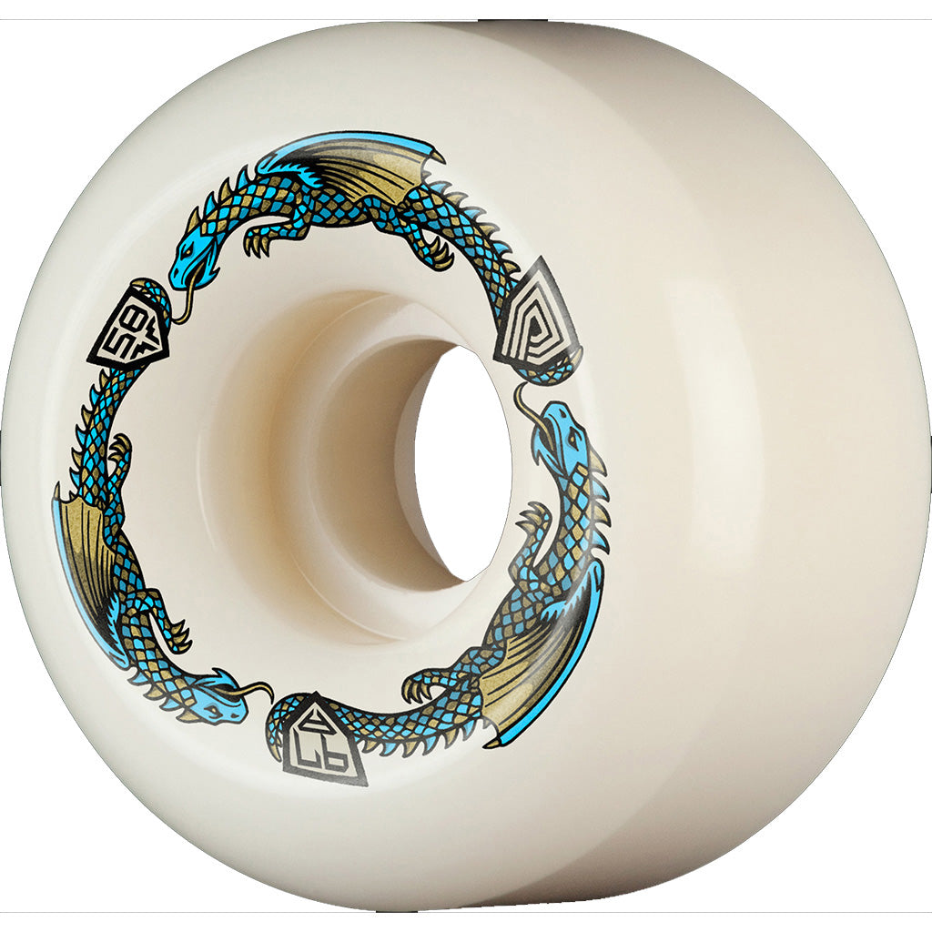 Powell Peralta Dragons 97A - Ratbone II Symmetrical Shape - Narrow Ride Patch - 58mm x 33mm 97A Ratbone II Skateboard Wheels 4pk