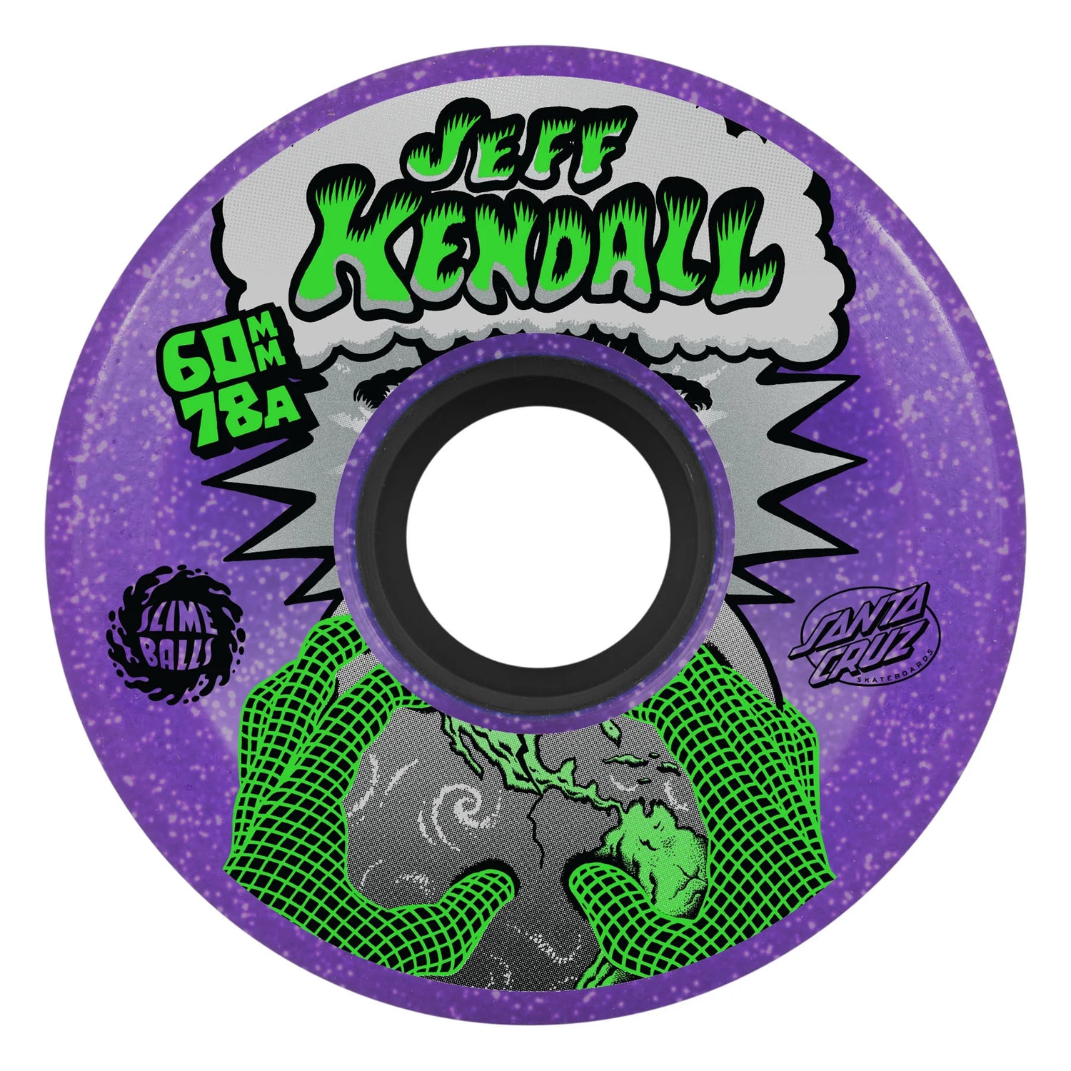 Slimeballs Skateboard Wheels Jeff Kendall End Of The World  60mm/78a - Purple Glitter