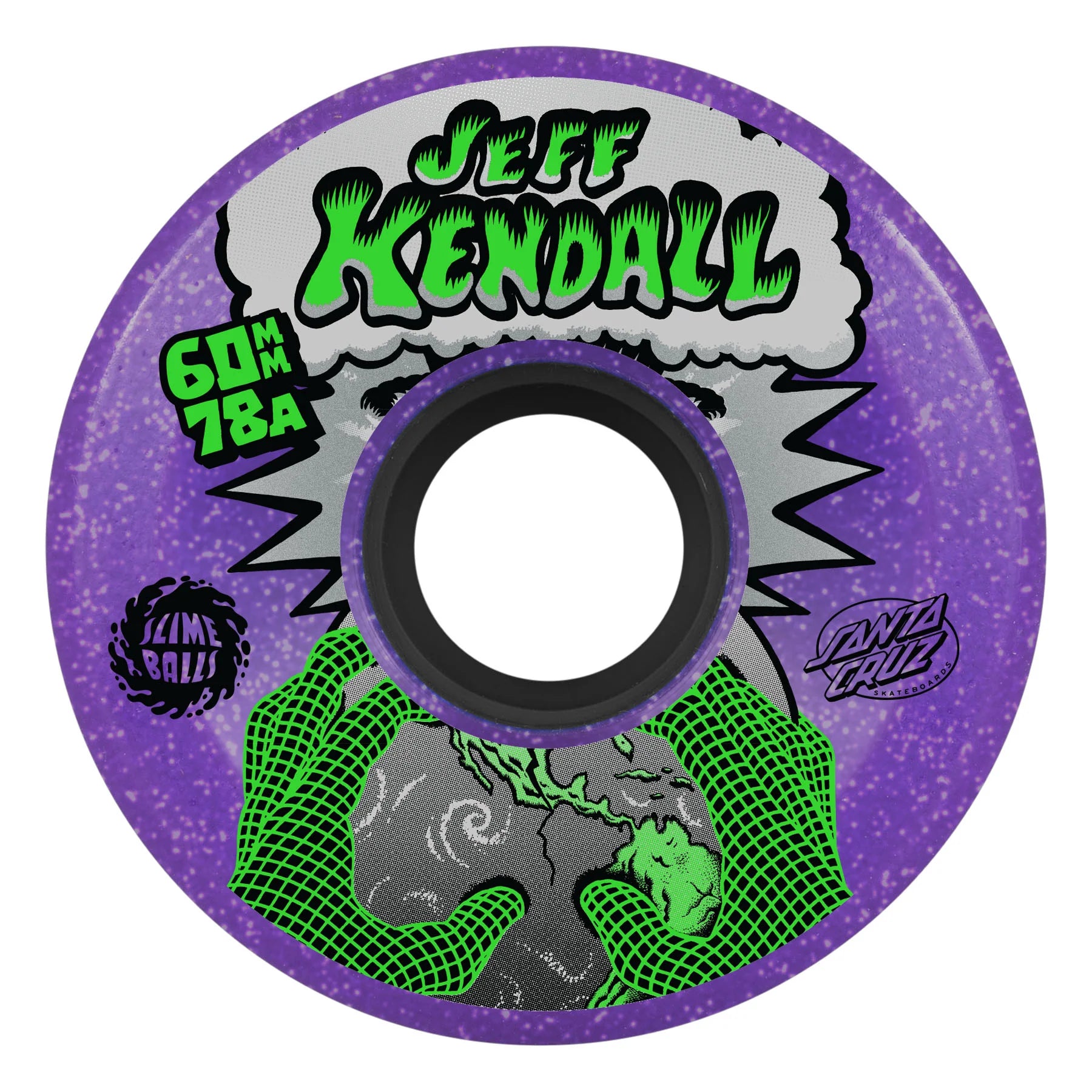 Slimeballs Skateboard Wheels Jeff Kendall End Of The World  60mm/78a - Purple Glitter