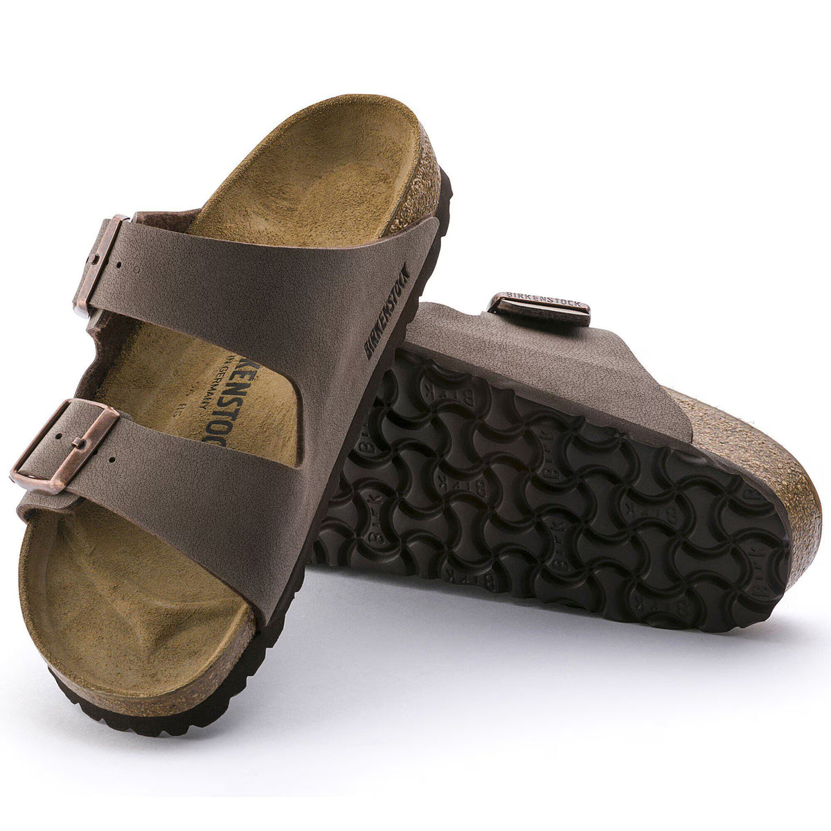 Birkenstock Womens Arizona BF Nubuck Sandals - Mocha