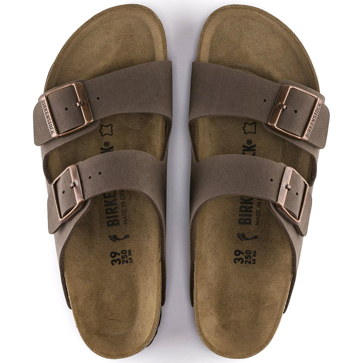 Birkenstock Mens Arizona BF Nubuck Sandals - Mocha