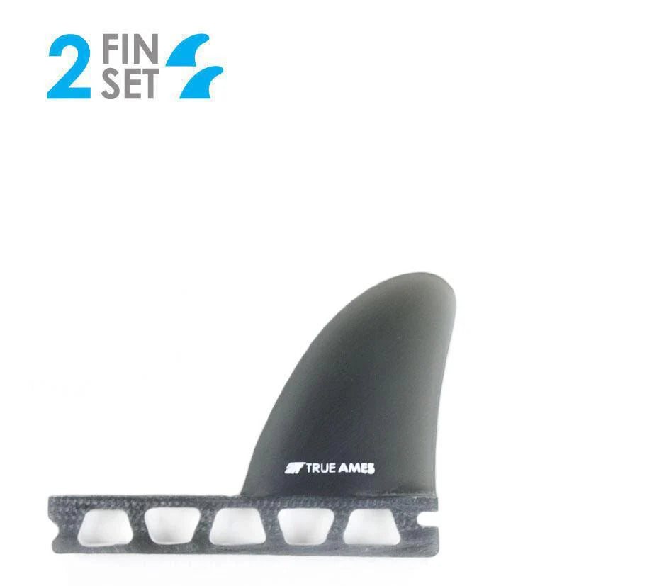True Ames 2.6" Side Bites - Futures Compatible (Solid Fiberglass) - Smoke