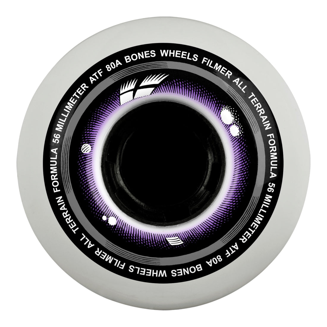 BONES Wheels ATF Skateboard Wheels Filmer 56mm 80A 4-Pack