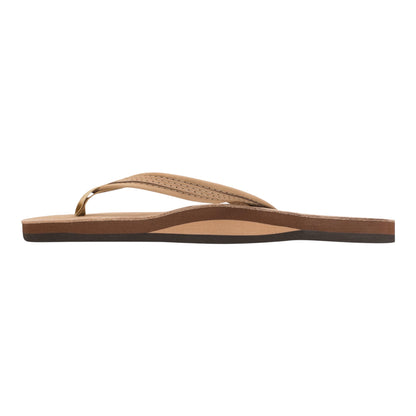 Rainbow Sandals Womens The Madison – Single Layer Arch Support with a Braid on a 1/2" Narrow Rolled Strap - Sierra Brown