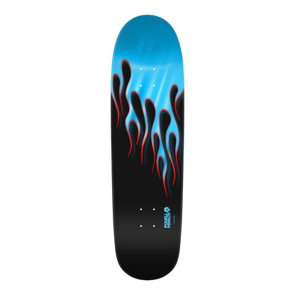 Powell Peralta Hot Rod Flames Reissue Skateboard Deck Light Blue Foil - 9.375 x 33.875