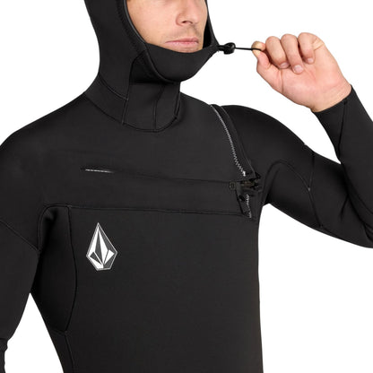 Volcom Modulator 4/3mm Hooded Chest Zip Wetsuit - Black