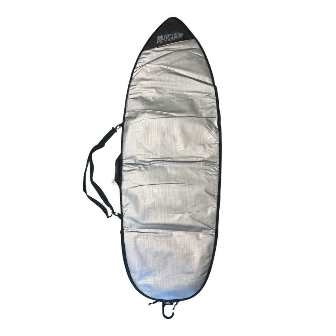 Blocksurf Fish &amp; Funboard Surfboard Cover – Black/Silver Board Bag