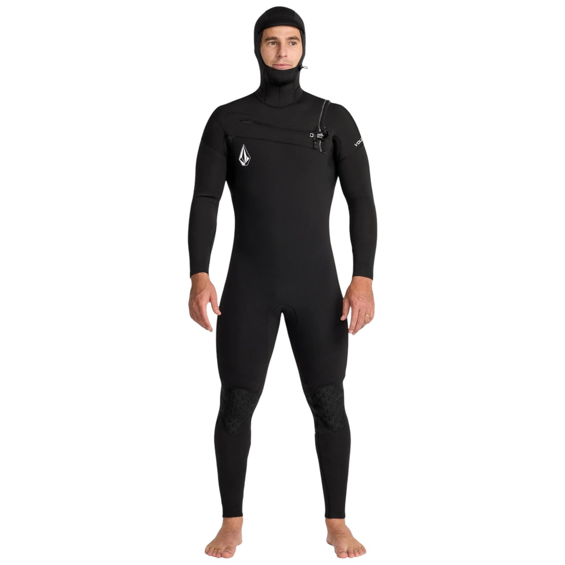 Volcom Modulator 4/3mm Hooded Chest Zip Wetsuit - Black