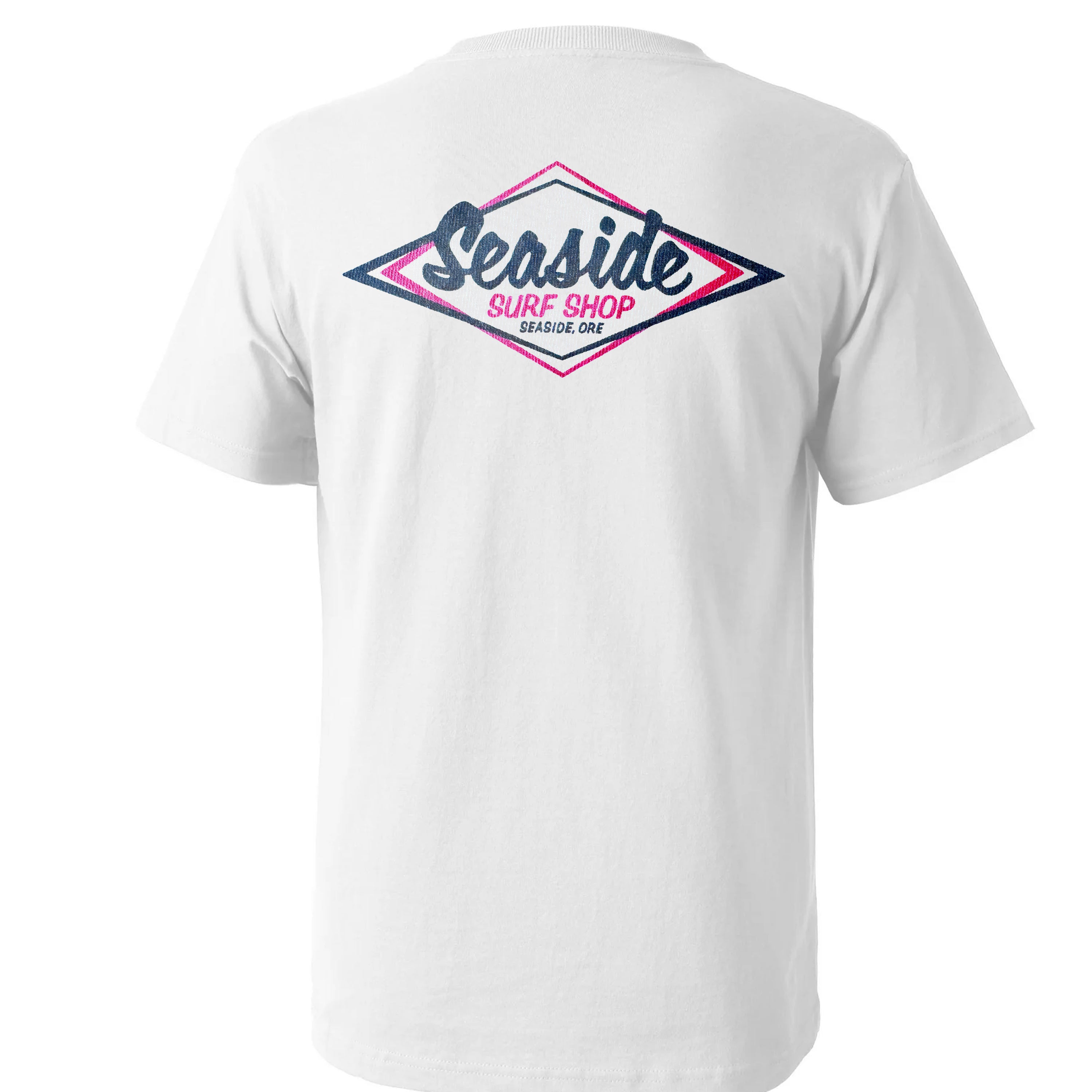 Seaside Surf  Garment Dyed Vintage Logo S/S Tee - White