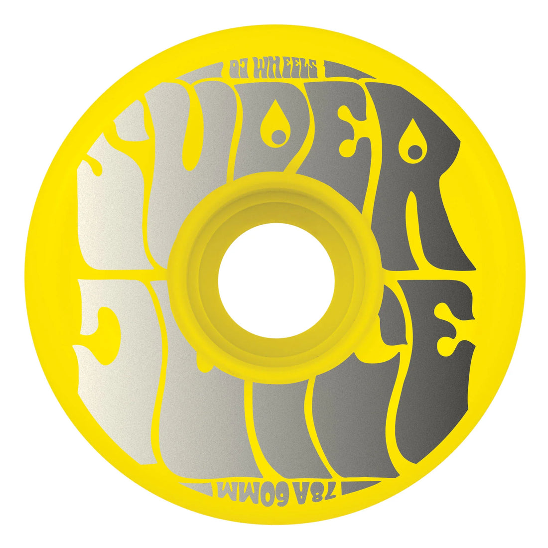OJ Skateboard Wheels 60mm Super Juice Neon Yellow 78a