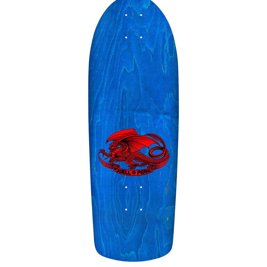 Powell Peralta OG Ripper Checker Reissue Skateboard Deck Blue Veneer - 10 x 30