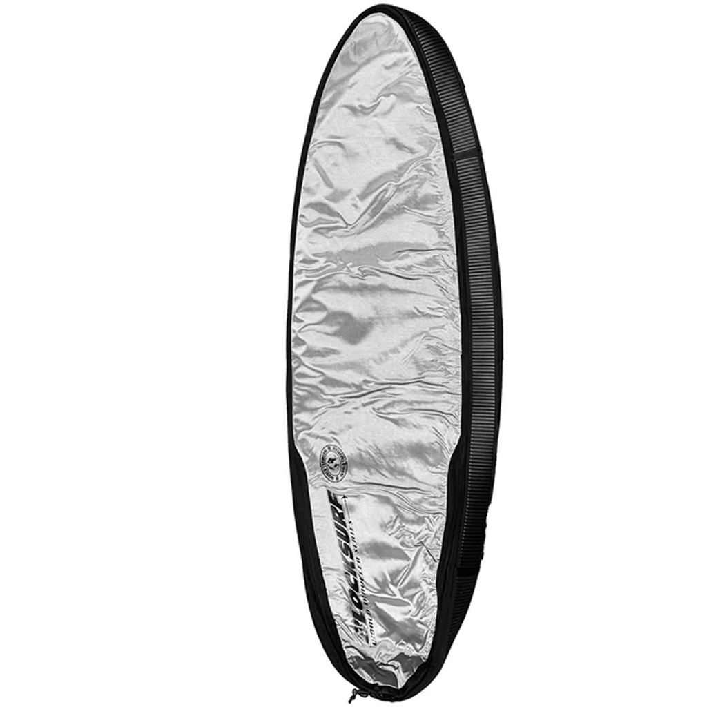 Blocksurf Double Compact Coffin Shortboard Bags - Black/Silver