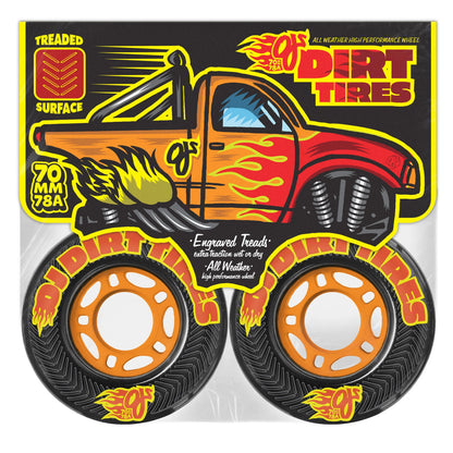 OJ Skateboard Wheels 70mm Dirt Tires Thunder Juice 78a - Black