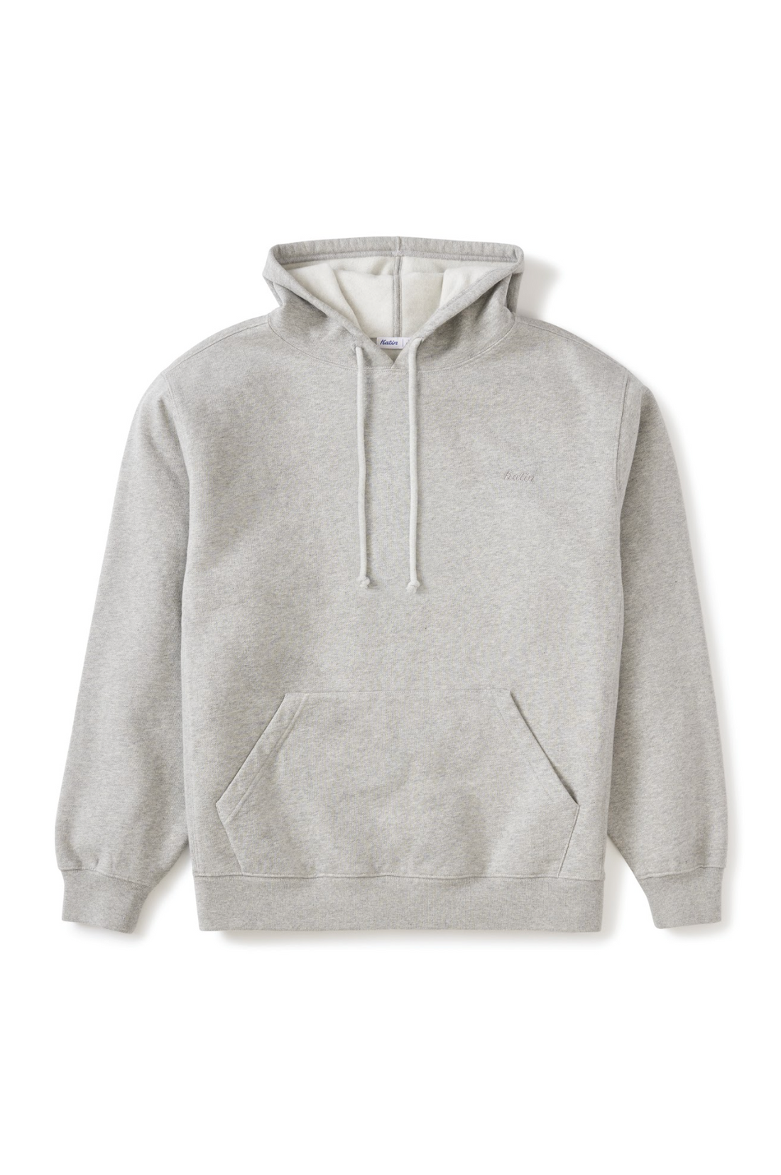 Embroidered Hood Fleece - Heather Grey