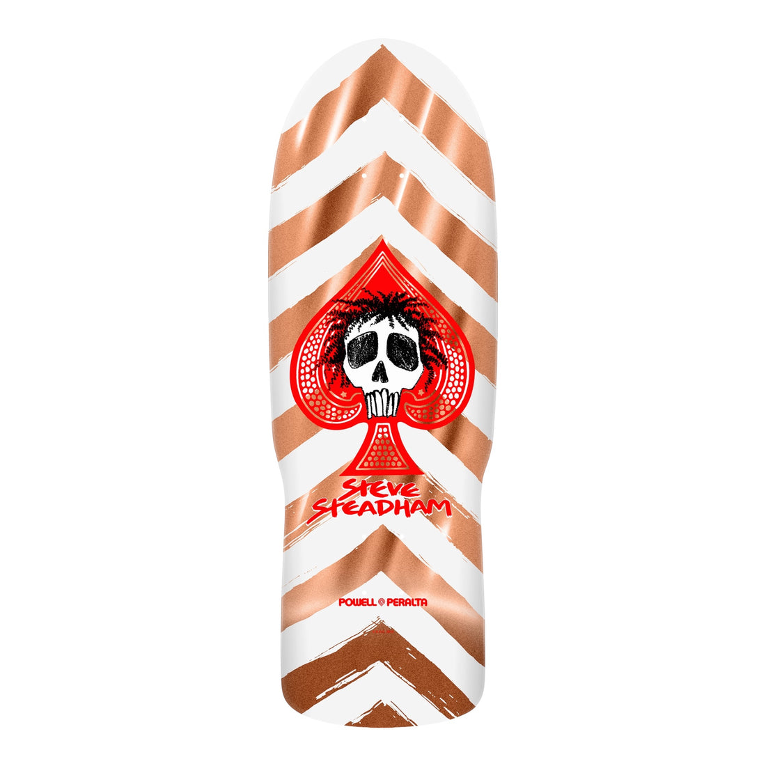 Powell Peralta Steadham Skull &amp; Spade Reissue Skateboard Deck - Copper Foil -  10 x 30.125"