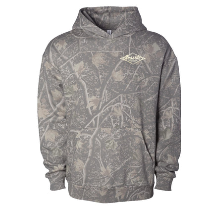 Distant Local x Seaside Surf OREGON Surf Zone Map Hooded Pullover Sweatshirt - Deadwood Camo