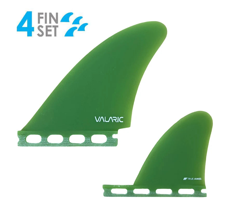 True Ames Valaric Quad Fins - Futures Compatible - Solid Fiberglass
