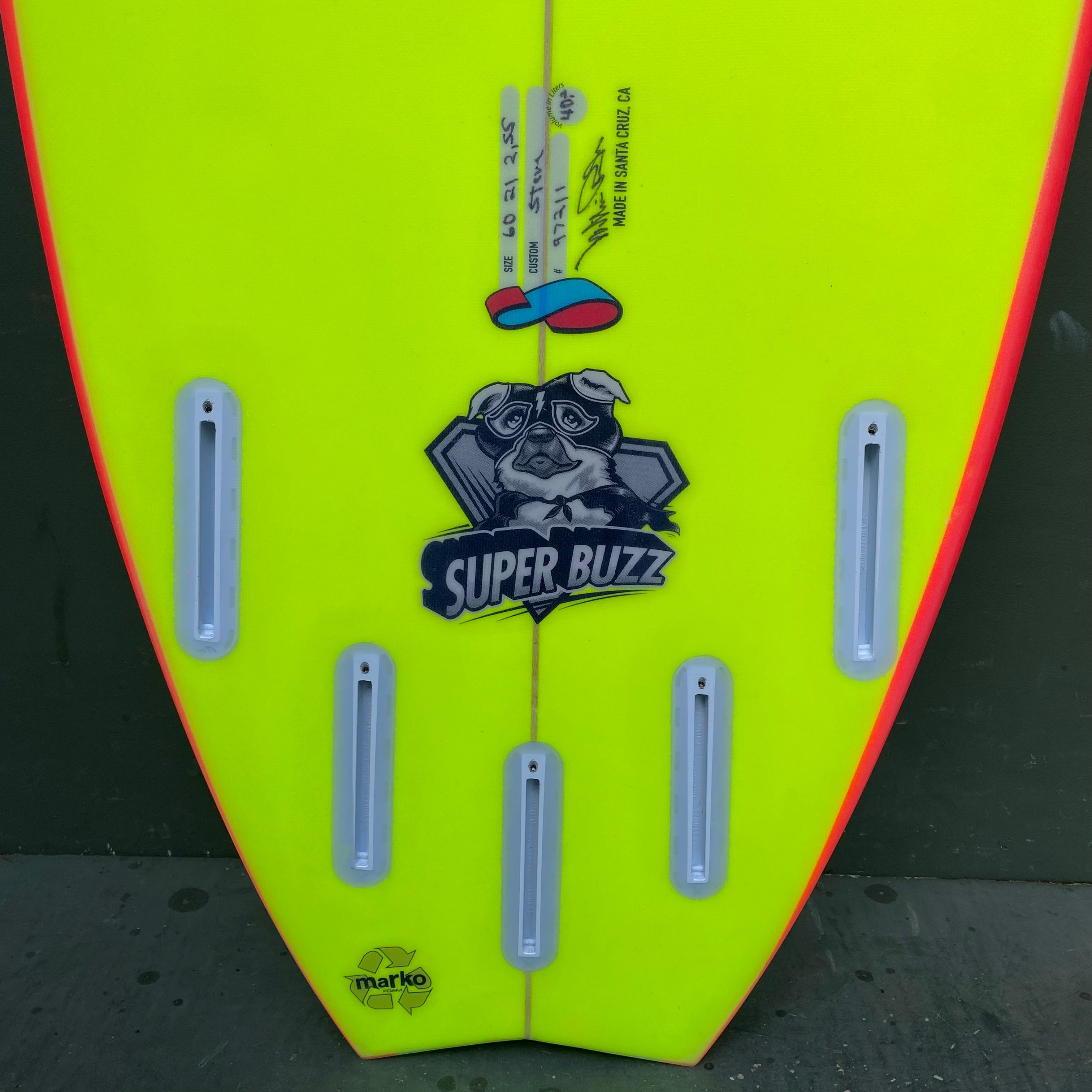 USED Stretch Surfboards - 6'0" Super Buzz Surfboard - Seaside Surf Shop 