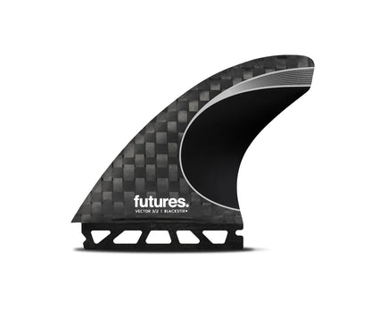 Futures Fins - Vector 3/2 Blackstix+ Thruster - Large Silver