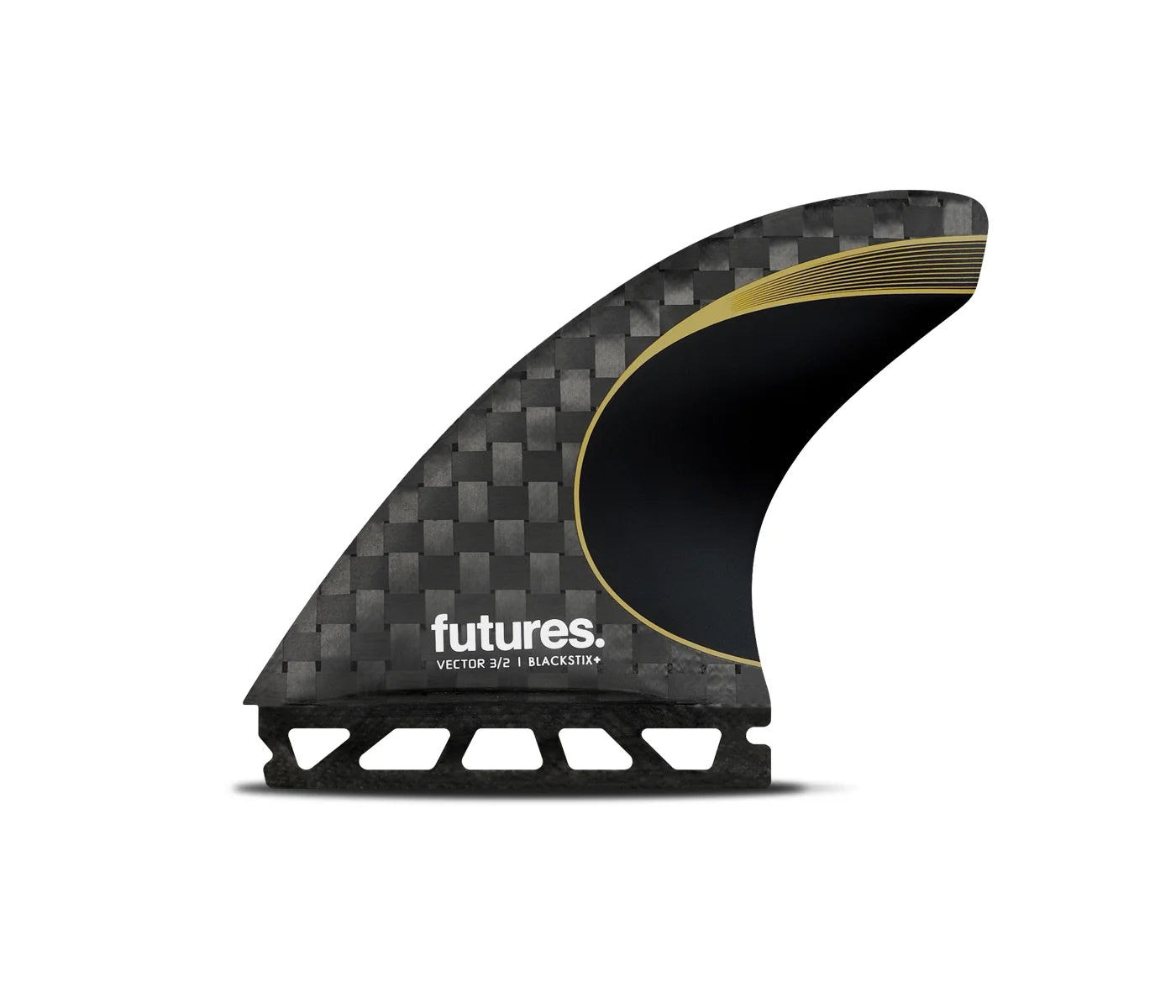Futures Fins - Vector 3/2 Blackstix+ Thruster - Medium Gold