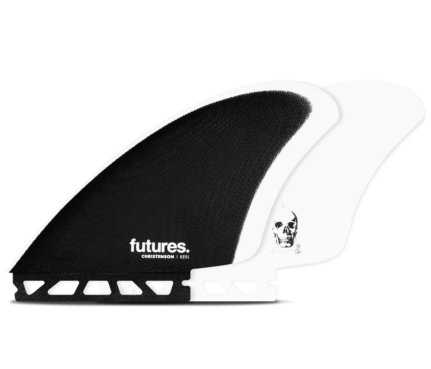 Futures Fins - Christenson Keel  Fiberglass - Black/White