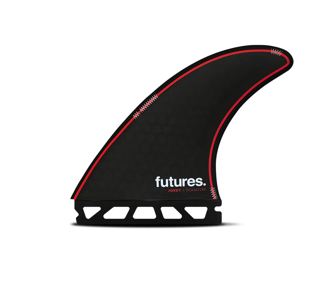 Futures Fins - Jordy Smith Signature (L) Honeycomb Tri-Fin Set Black/Red