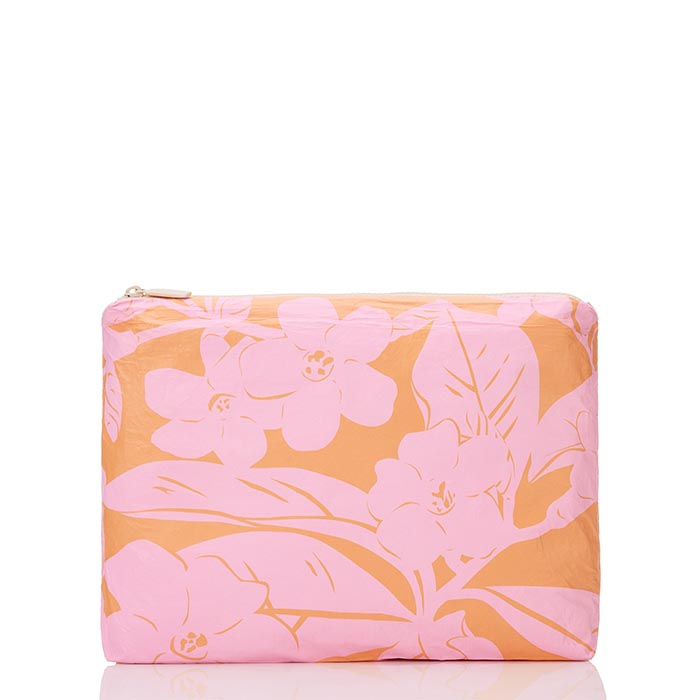 Aloha Collection - Lei Garden Mid Pouch - Pink Orange