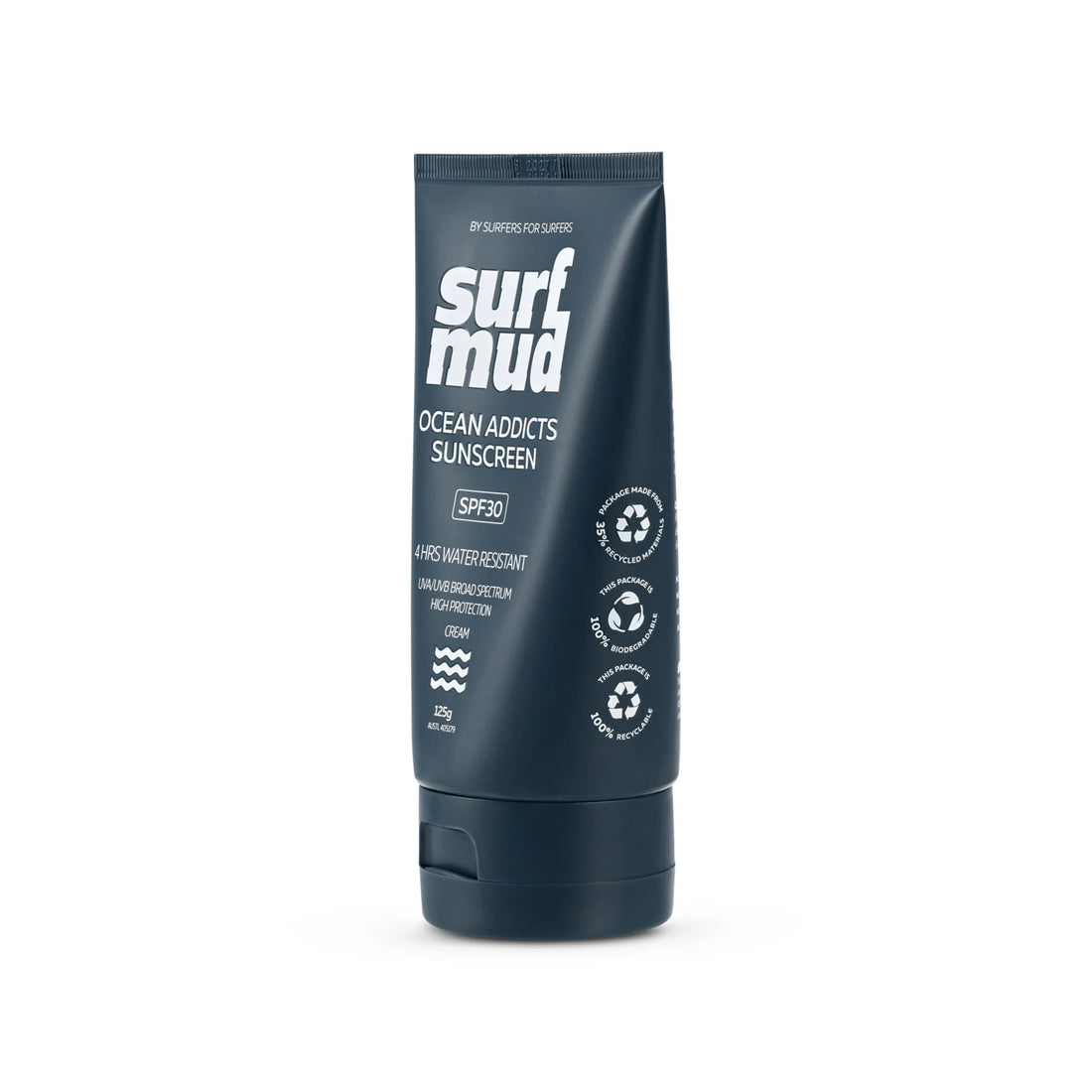 Surfmud - Ocean Addicts SPF30 Sunscreen - 125g - Seaside Surf Shop 