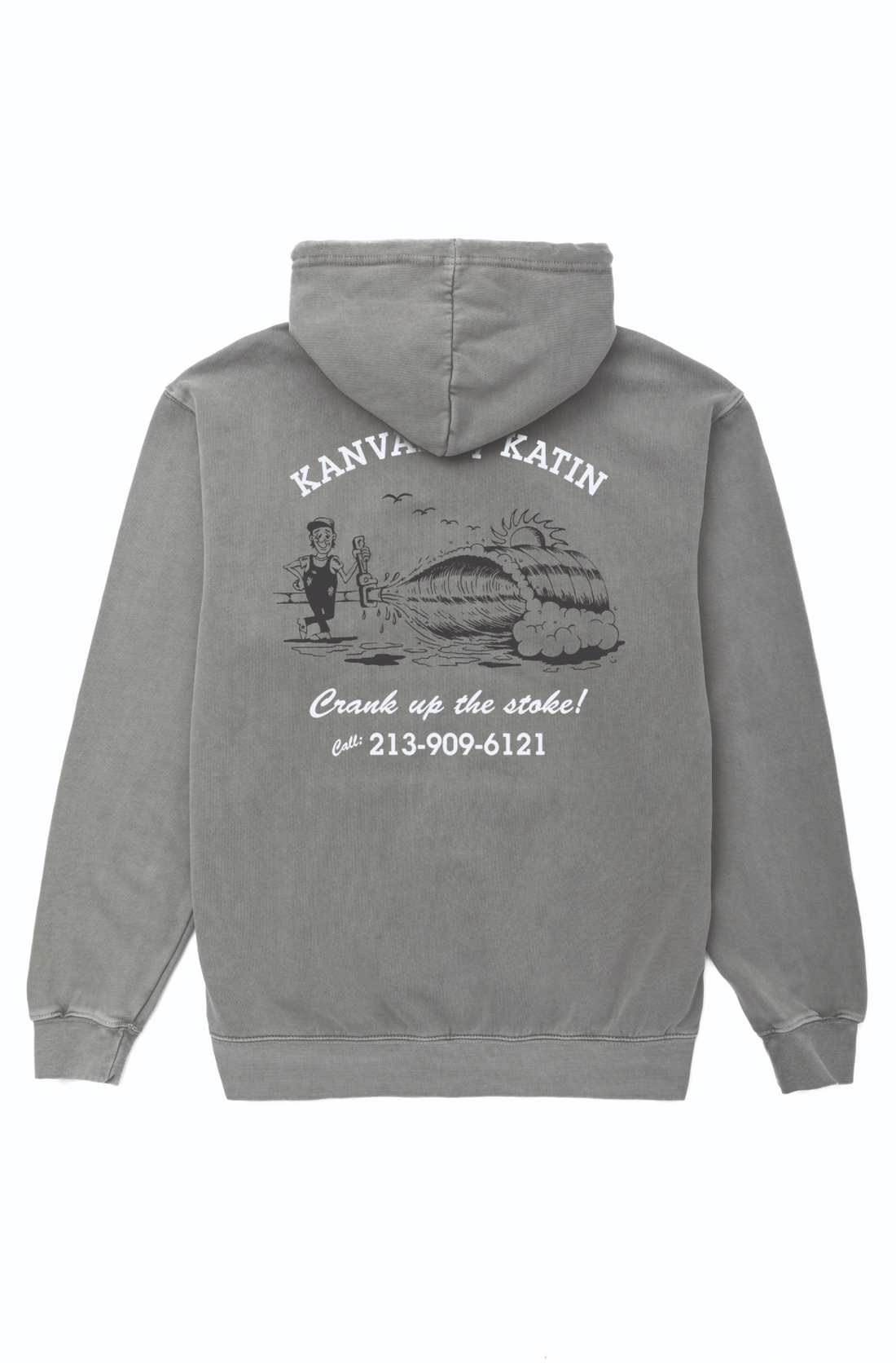 Pipe Hood Fleece - Graphite Vintage Wash