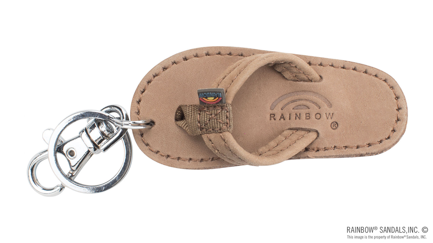 Rainbow Sandals Premiere Leather Keychain - Sierra Brown