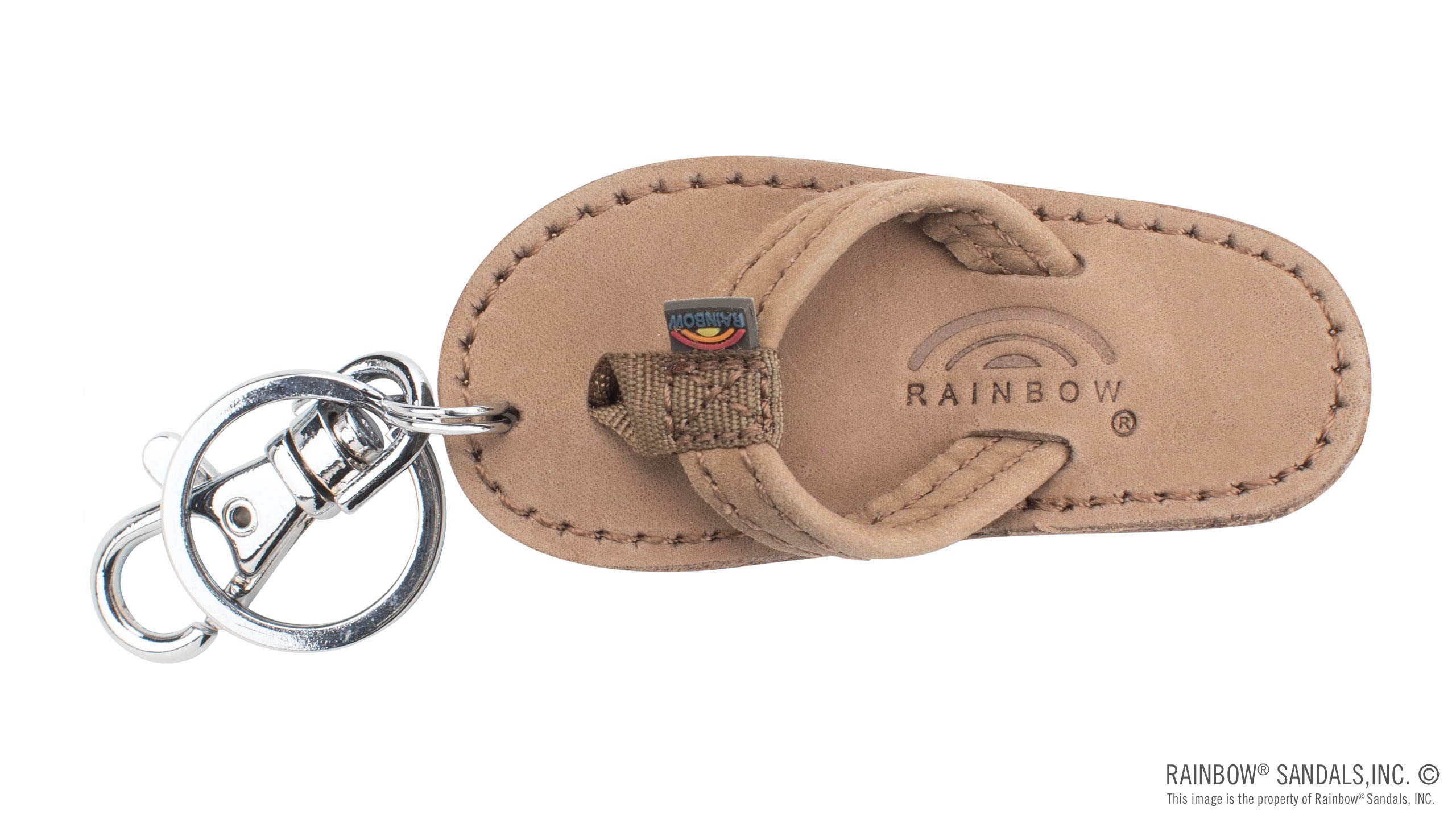 Rainbow Sandals Premiere Leather Keychain - Sierra Brown