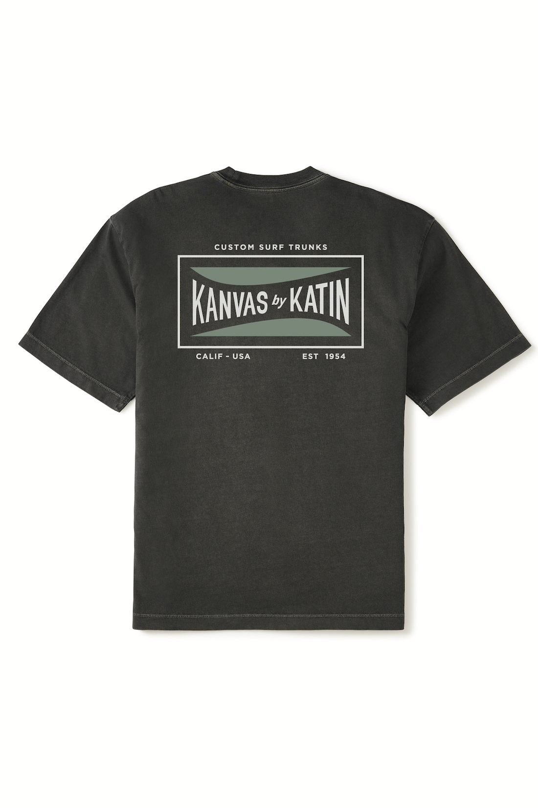 Scrubber Box Fit  S/S Tee - Black Vintage Wash