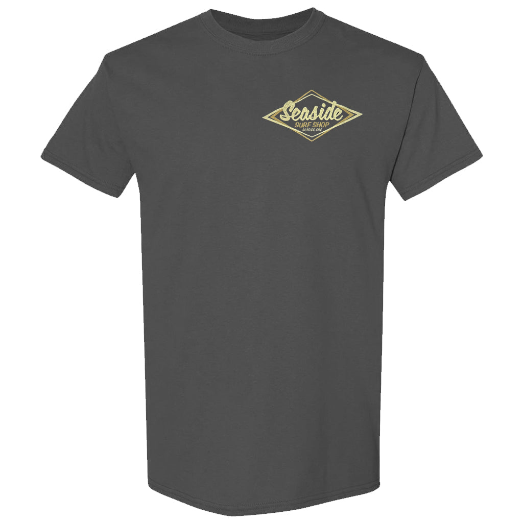 Seaside Surf Vintage Logo Womens S/S Tee - Storm
